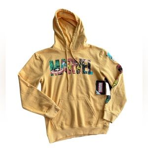 Marvel Sweatshirt, Yellow, Adult Small, NWT